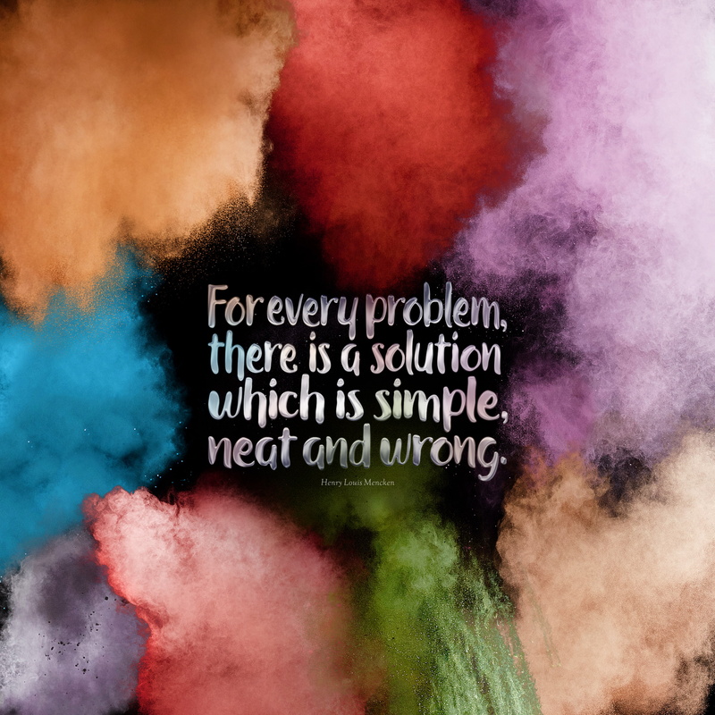 Popular quotes, Inspirational quotes, 2K, HD, Colorful, Problem, Solution, Simple