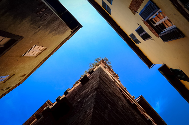 window, nature, urban, concrete, outdoors, blue, no people, day, 1080P, the past, directly below, sky, clue, ancient civilization, architecture, building exterior
