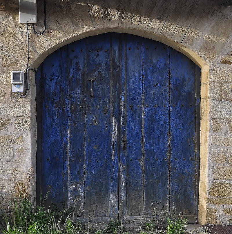 stones, doorway, protection, old-fashioned, closed, Weathered, structure, old, entrance, gate, blue, Door, built structure, wood - Material, building Exterior