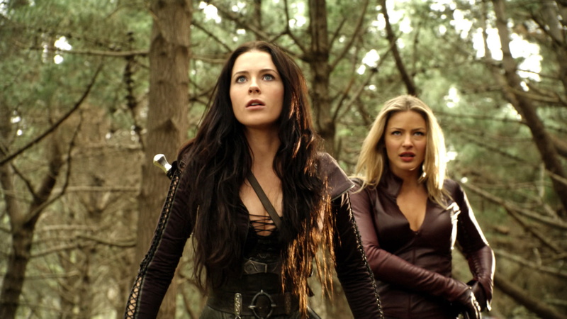 kahlan, tabrett, actress, girls, females, people, amnell, blonde, forest, bridget, legend, women, leather, regan, cara, 1080P, brunette, face, fantasy