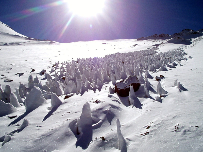 day, frozen, frozen water, nature, sun, no people, lens flare, beauty in nature, penitentes, sunlight, argentina, daytime, 720P, penitents, environment