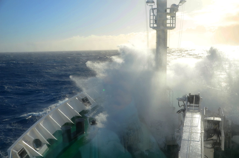 expedition, day, nature, building exterior, mode of transportation, water, antarctica, ocean, smoke - physical structure, railing, horizon, sea, passenger craft