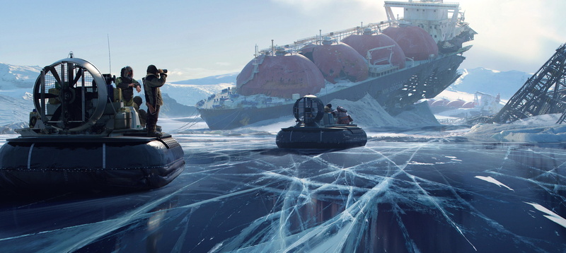 2K, Balazs Agoston, digital art, vehicle, expedition, Arctic, ice