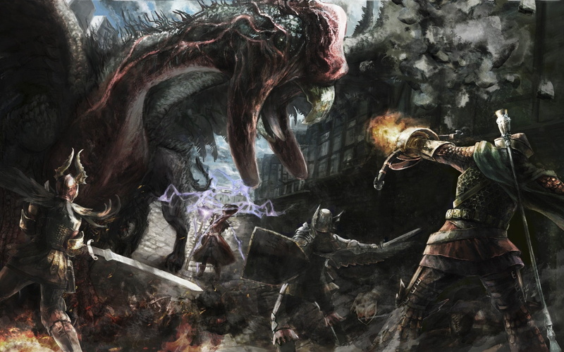 art, hd, 1080P, x, medieval, artwork, fantasy, dogma, fantasy art, warriors, dragons