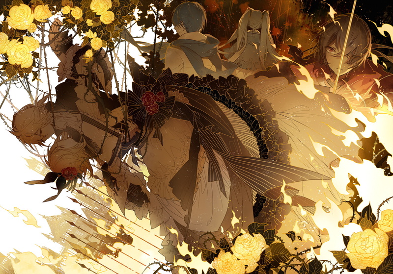 Vocaloid, Anime, 1080P, Len Kagamine, Kaito (Vocaloid), Rin Kagamine, Gakupo Kamui, Hatsune Miku