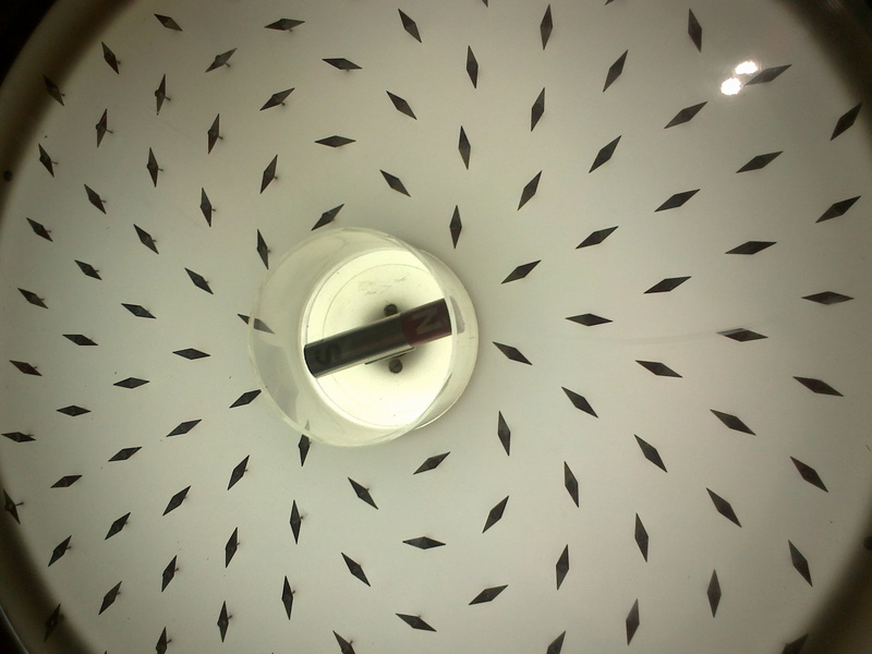electricity, hole, backgrounds, geometric shape, indoors, pattern, magnet, hanging, silver colored, lamp, light, low angle view, circle, photo, directly below