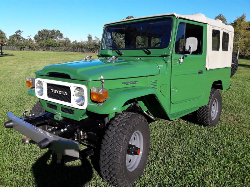FJ, Car, grass, off-road vehicle, land, Cruiser, transportation, mode of transportation, pick-up truck, Old-Timer, Off-Road, Toyota, day, plant, 4x4, land vehicle