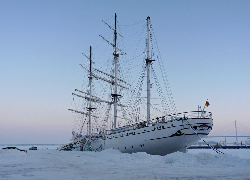 beauty in nature, in winter, day, travel, gorch fock, sailboat, ship, passenger craft, blue, passenger ship, sea, luxury, transportation, tall Ship, sail