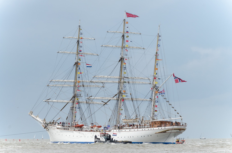 friesland, travel, sea, transportation, contest, pole, tug, water, norwegian ship, rigging, sailing Ship, mode of transportation, 4K, nautical, tall ship race 2014