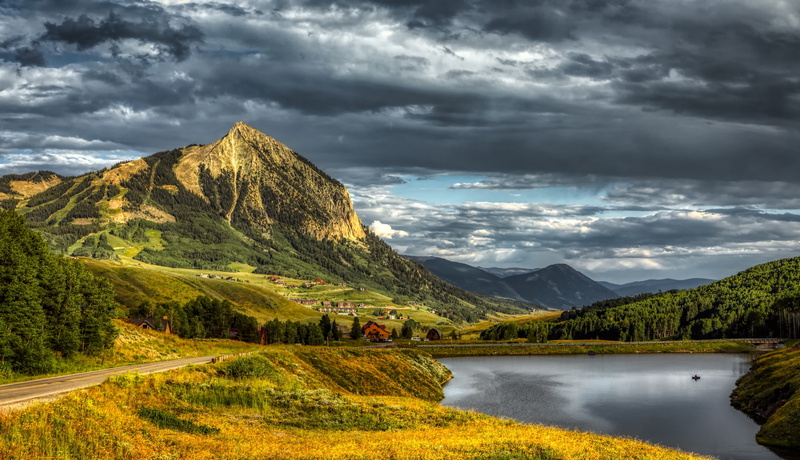 colorado, sky, beauty in nature, trees, clouds, forest, hdr, water, lake, landscape, cloud - sky, plant, reflection, sunset, tourism, woods, tranquility