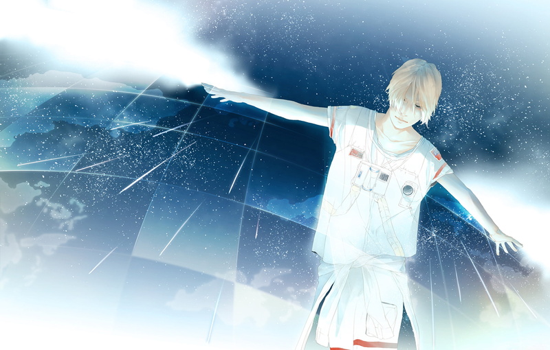 art, 1080P, stars, meridians, guy