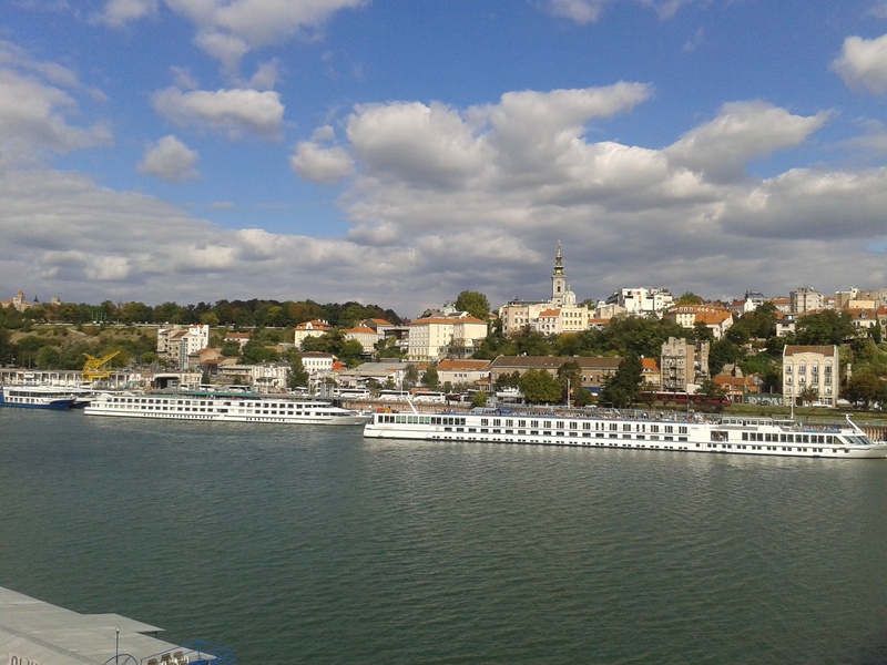 religion, pontoon, mode of transportation, white, holidays boats, waterfront, boats, sky, river, outdoors, park, docked, building, day, cityscape, transportation