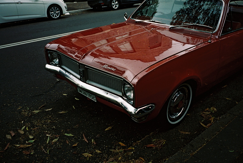 no people, park, street, near, classic, headlight, classic car, walk, red, retro styled, side, road, vintage, wheel, beside, vehicle, monaro, high angle view