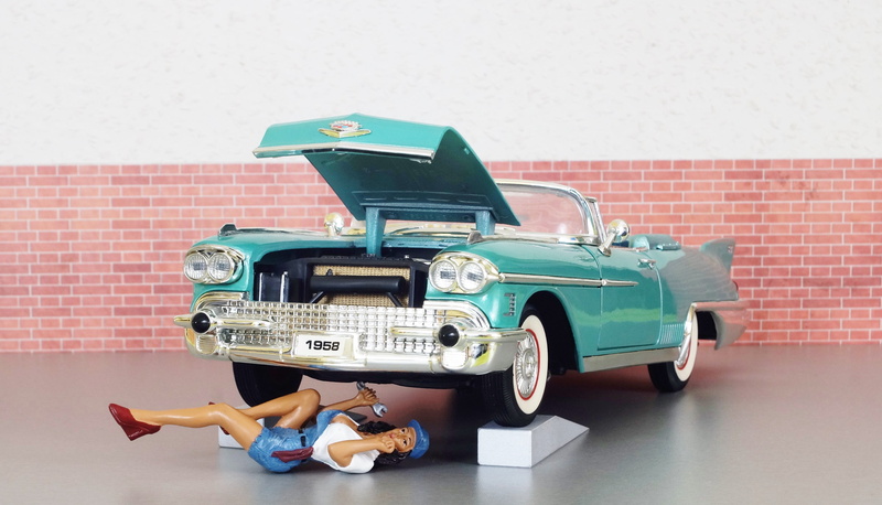 toy, cadillac, convertible, toy car, studio shot, classic, sports race, outdoors, car, transportation, vehicle, cadillac eldorado, auto, luggage, mechanic