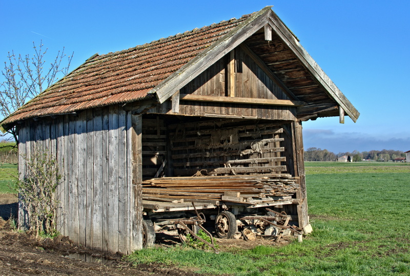 grass, chiemgau, log cabin, agriculture, no People, building Exterior, non-Urban Scene, historically, built Structure, 5K, Field, plant, Hut, rural Scene