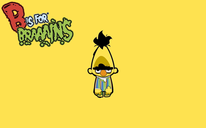 bert, sesame, street, brain, zombies, 1080P, cartoons