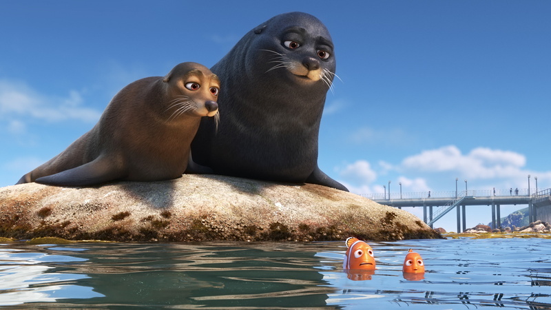 nemo, fish, Finding Dory, seals, 4K, animation