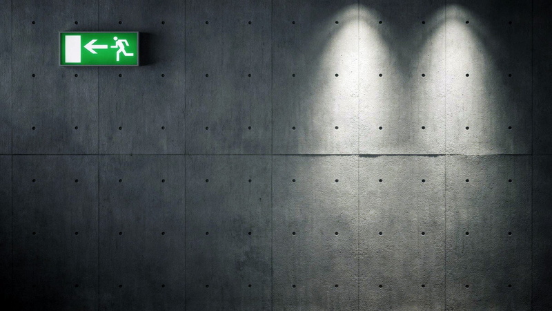 1080P, Beton, walls, exit
