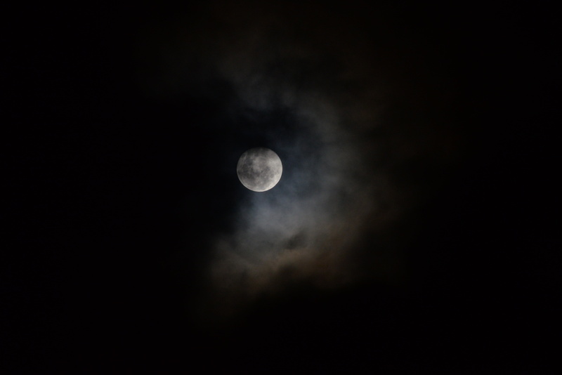 penumbra, tranquility, cloud - sky, space exploration, astronomy, low angle view, night, space, astrology, moon, clouds, full moon, tranquil scene, beauty in nature