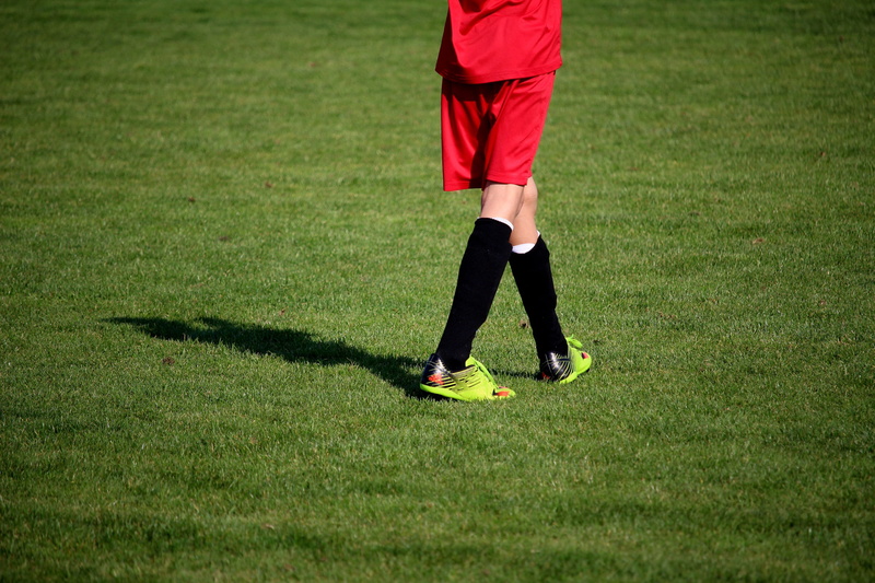 day, goal, run, human body part, futbol, tournament, football, game, stadion, human leg, training, uniform, fun, players, real people, team, red, orlik