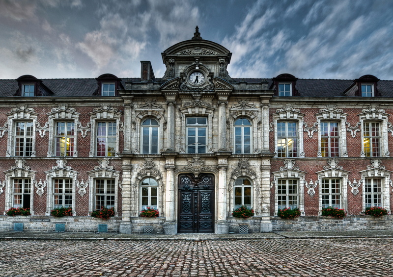 building, architecture, history, travel destinations, nature, architectural column, day, sky, city, window, Seclin, entrance, no people, cobblestone, hospital