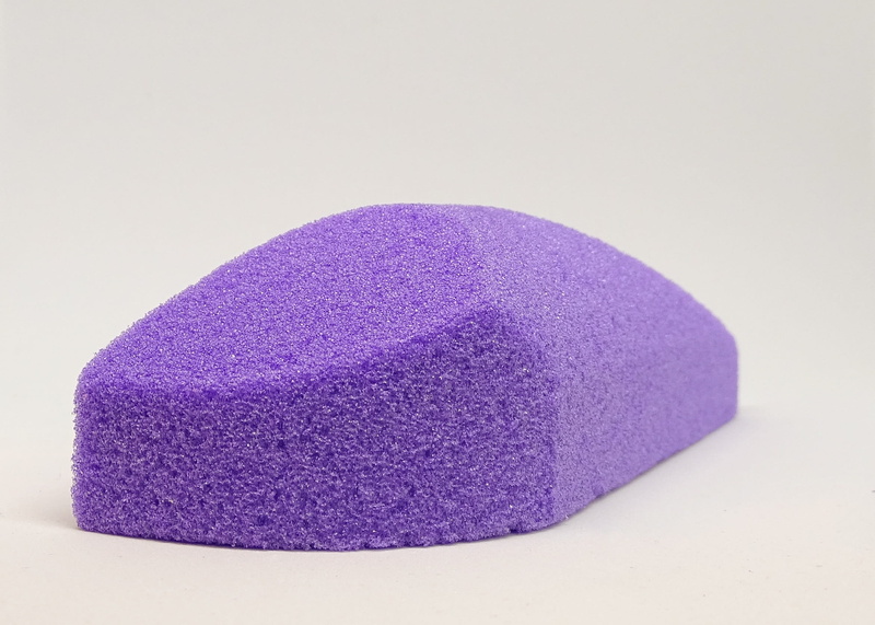 pink color, cut out, purple, cleaning, callus, white background, blue, lifestyles, sponge, close-up, 1080P, single object, remove calluses, still life