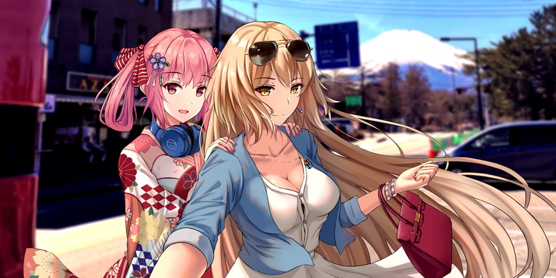 4K, Sunglasses, Fate Series, Yellow Eyes, Headphones, Necklace, Earrings, Avenger (Fate/Grand Order), Jeanne dArc Alter, Fate/Grand Order, Blonde, Kimono