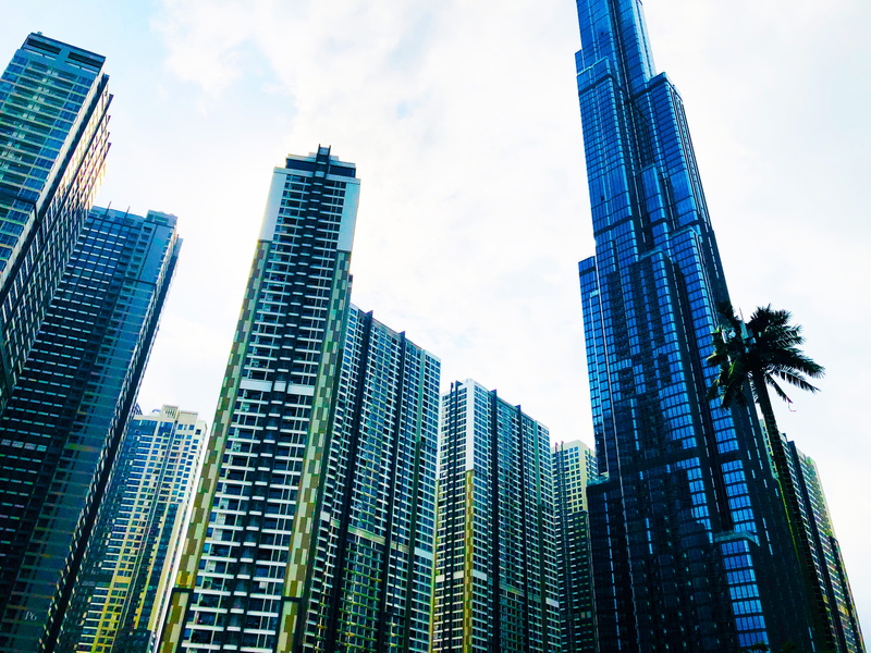 downtown district, bình thạnh, condo, apartment building, building, metropolis, steeple, built structure, architecture, low, urban skyline, city, office
