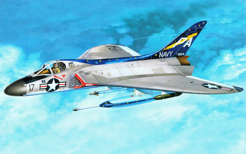 art, airplane, painting, skyray, fd, fighter, 2K, aviation, flight, photos