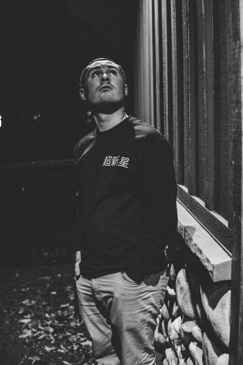 super nova, men, man, look up, white, guy, light, front view, contemplation, pnw, 5K, fairhaven, portrait, white and black, one person, males, white light