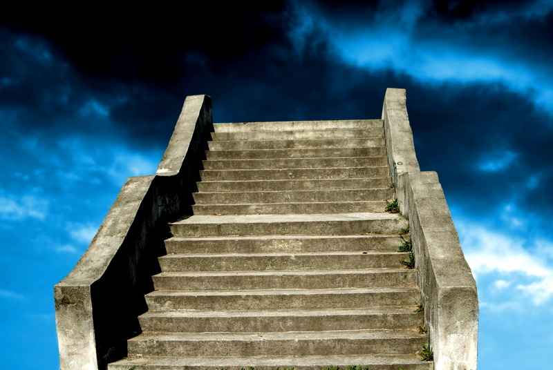 staircase, architecture, sky, hard, religion, contemplation, moving up, steps and staircases, no people, ancient civilization, going, history, heaven, photo