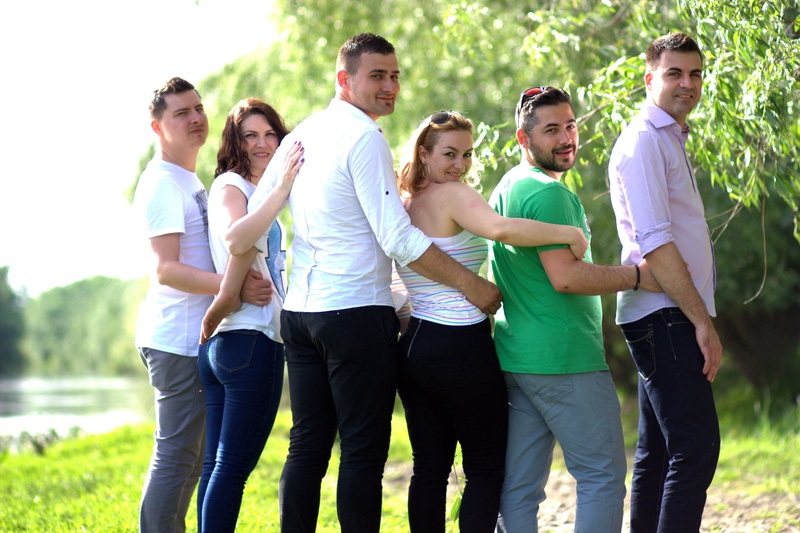 emotion, standing, togetherness, cheerful, adult, outdoors, real people, casual clothing, park - Man Made Space, smiling, joy, love, the gang, relaxation