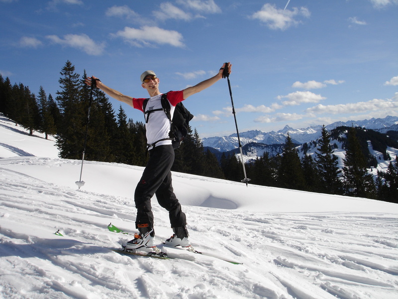 skitouren predecessor, holiday, cold temperature, allgäu, winter sports, day, tree, sport, leisure activity, lifestyles, winter, one person, nature, limb