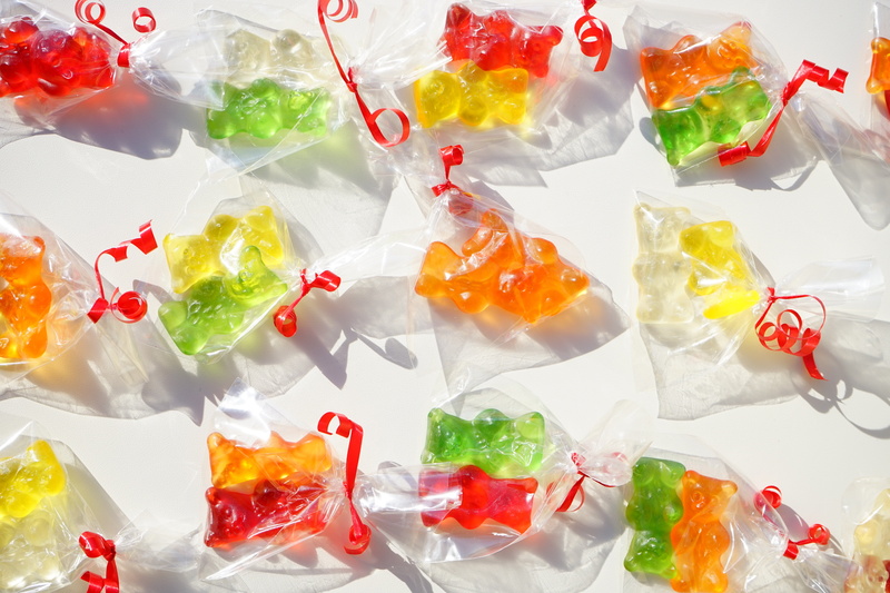 indoors, delicious, color, food and drink, sweetness, choice, close-up, still life, freshness, packet, full frame, bear, no people, plastic, large group of objects