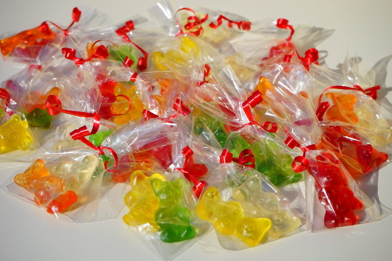 haribo, abundance, gummi bear, sweet food, red, cellophane, nibble, fruit jelly, gelatin, candy, color, freshness, bears, plastic bag, colorful, sweetness