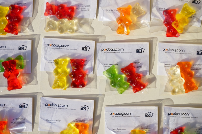 pixabay, haribo, arrangement, Sachets, color, indoors, freshness, gold bears, mitbringsel, packet, bear, white color, Packed, plastic, cellophane, sale