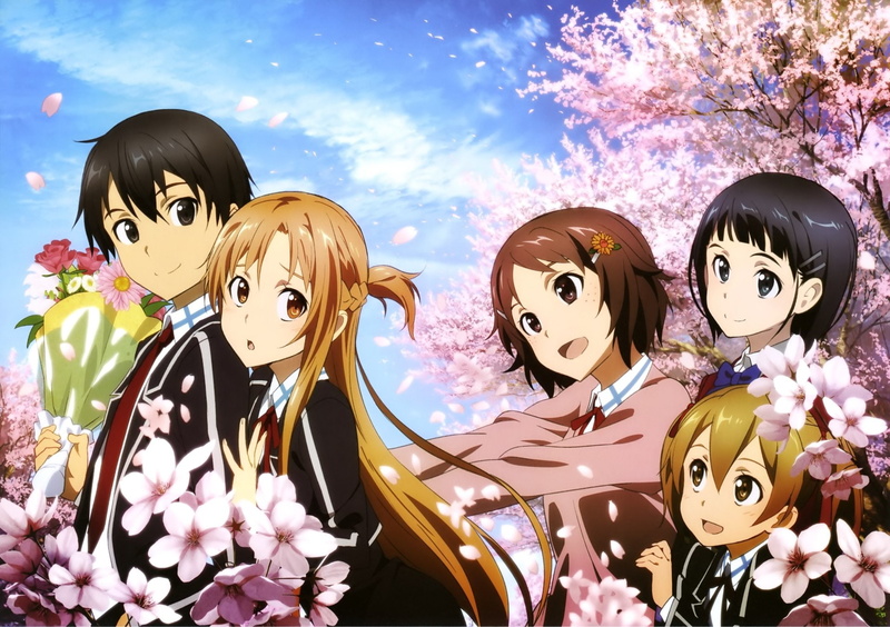 Kirito (Sword Art Online), Silica (Sword Art Online), 1080P, Asuna Yuuki, Lisbeth (Sword Art Online), Sword Art Online