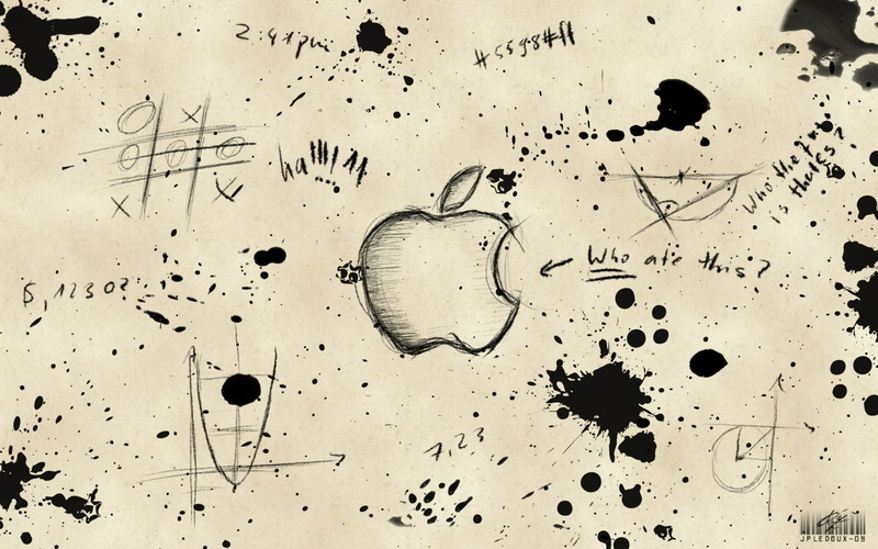 blots, drawings, apple, labels, 2K