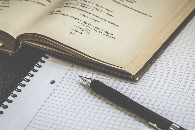 graphing paper, math, notebook, studying, mathematics, education, learning, 4K, book, homework