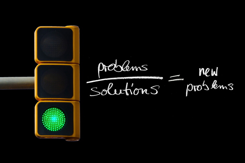 copy space, black background, 5K, think, western script, traffic lights, font, night, problem solution, road, task, lighting equipment, light, information