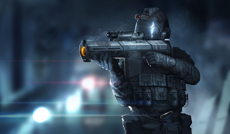 wallpaepr, 4K, soldiers, helmet, art, laser, sight, weapons, soldier, armor