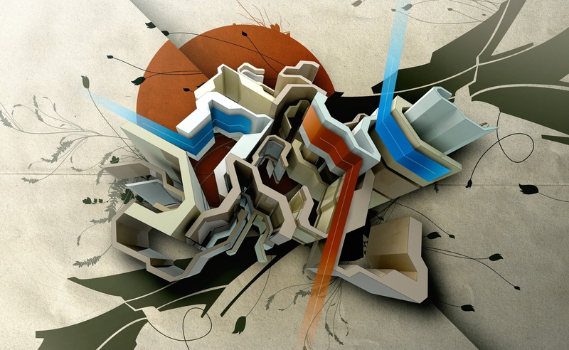 hr, 3d abstract, orange, garbage, table, day, 3d art, digital, still life, nvart, indoors, messy, abandoned, fusion, abundance, multi colored, chaos, group