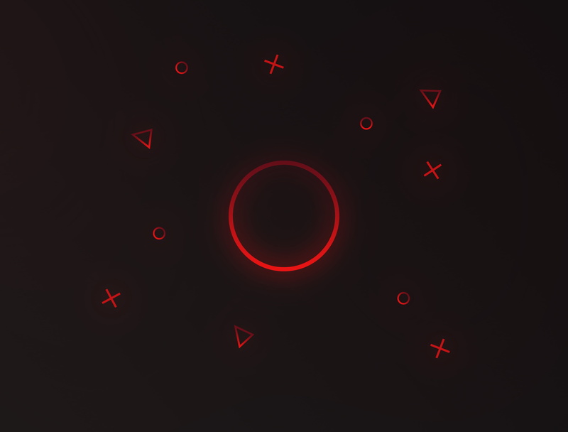 red gradient, graphics, red, 4K, round, circles, triangles, TIC, pros