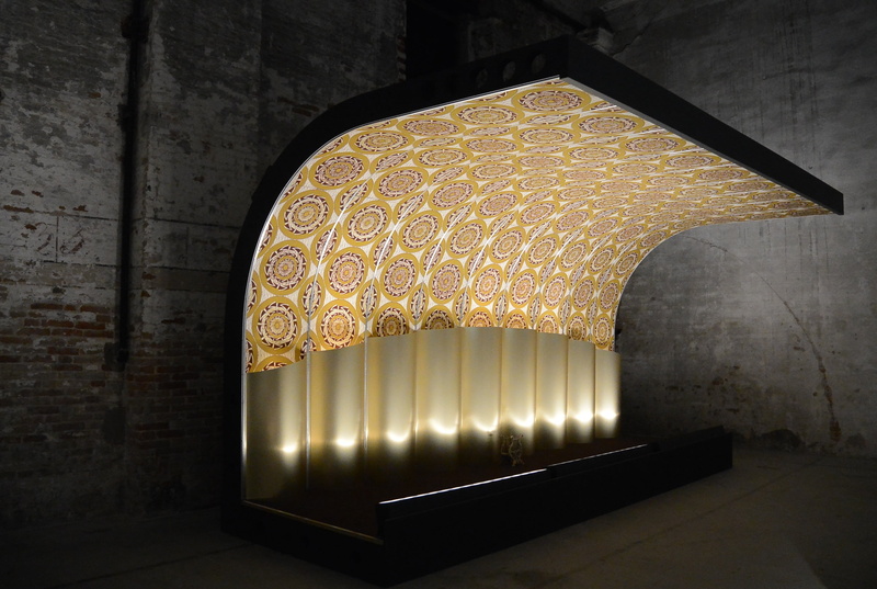 yellow, shelter, wall - building feature, architecture, canopy, hanging, pattern, illuminated, wood - material, art, electric light, electric Lamp, built structure