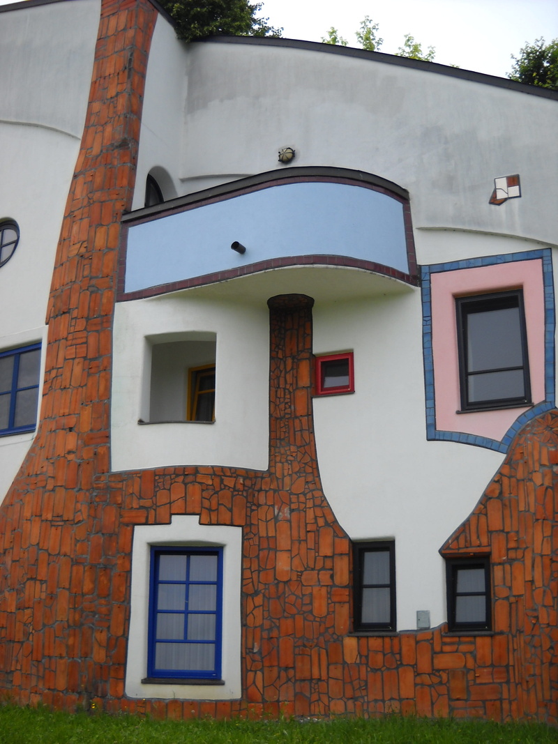 low angle view, modern, outdoors, roof, nature, geometry, sky, wall - building feature, modern architecture, hundertwasser, modern house exterior, belief