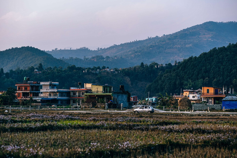 village, hills, farmland, plant, overview, houses, mountains, land, farm, farmhouse, beauty in nature, rural scene, daylight, plan, outdoors, grass, pasture
