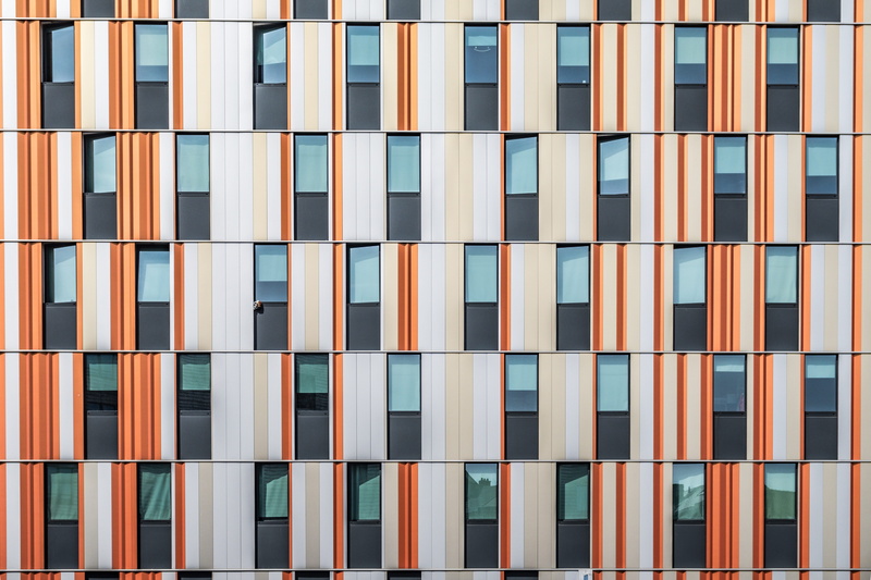 pattern, abstract, side by side, large group of objects, 5K, no people, window, wall - building feature, exterior, housing, in a row, urban, built structure