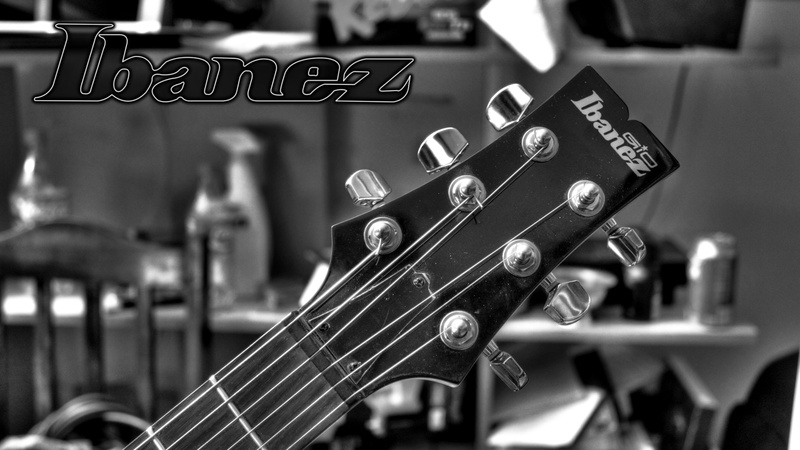ibanez, guitars, grayscale, 1080P
