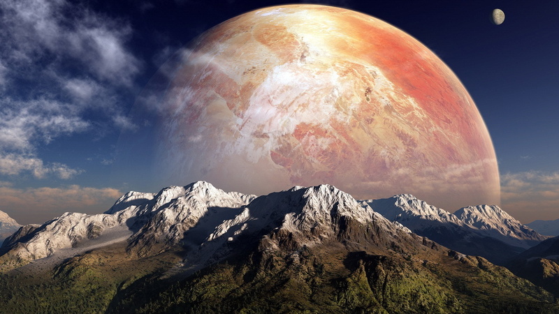 Clouds, Sky, Planet, 1080P, Creative, Design, Mountains