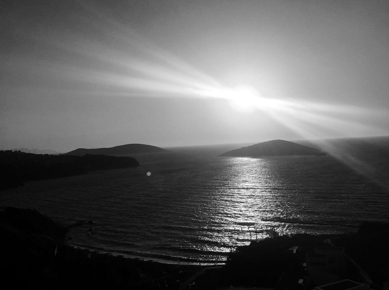 beauty in nature, 1080P, lens flare, iphone6, mountain, land, bright, beach, silhouette, sun, sea, scenics - nature, nature, tranquil scene, sky, no people